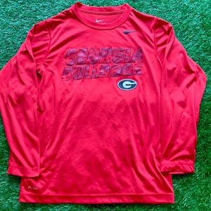 Nike Georgia Bulldogs Youth Large Long Sleeved DriFit T-Shirt